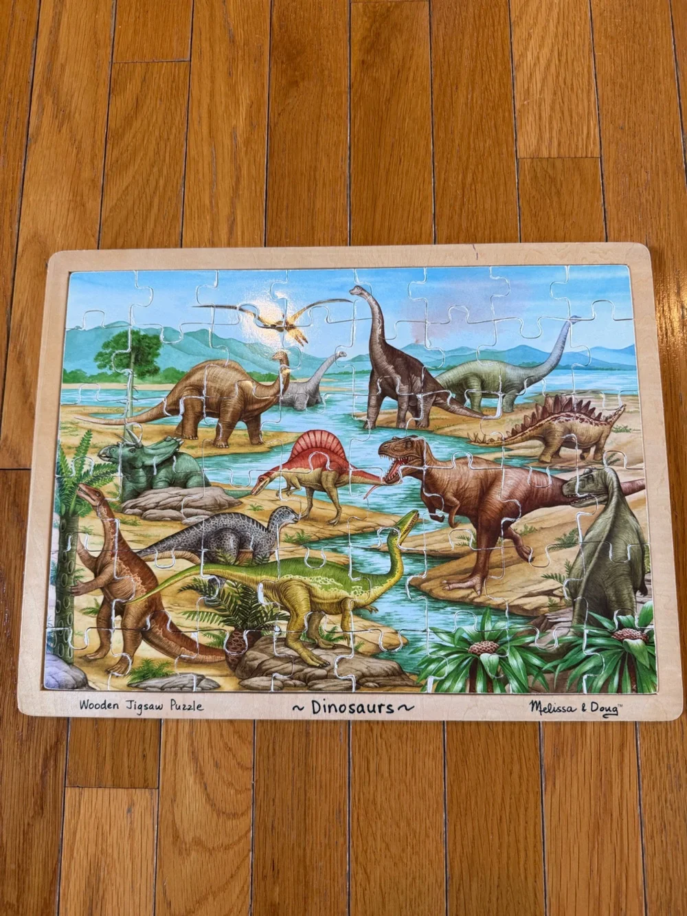 3 Melissa & Doug Wooden Puzzles 96 Pieces Sunken Treasure Princess Dinosaurs